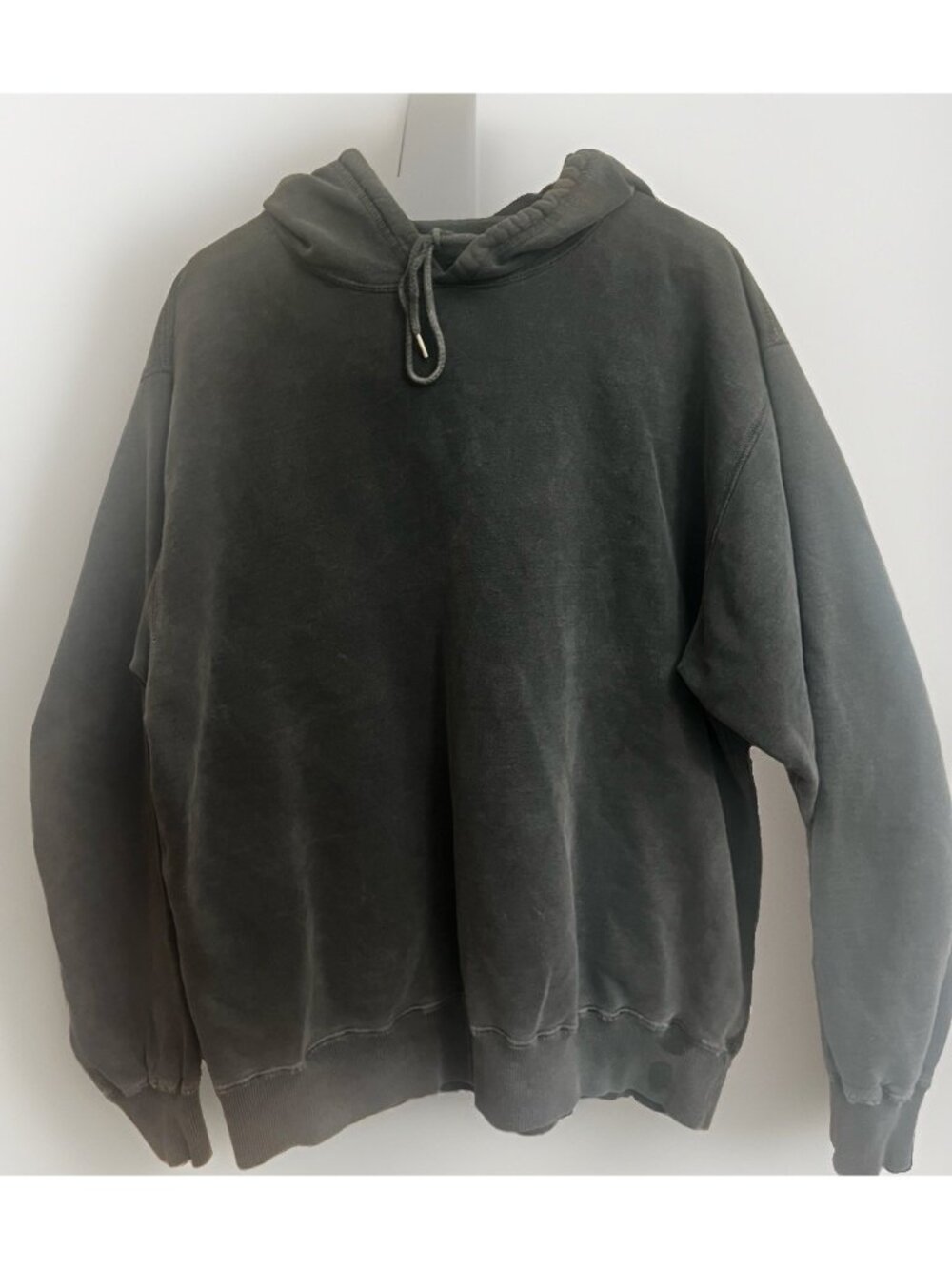 Cole Buxton Boxy Washed Heavy Hoodie (Grey) - Large.    H